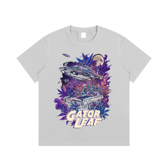 Weed UFO T-Shirt Essential Cotton Street Wear Tee