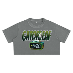 Crop Top Snow Washed Festival Cotton Street Wear Shirt