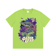 Weed UFO T-Shirt Essential Cotton Street Wear Tee