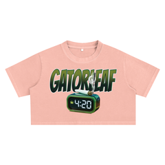 Crop Top Snow Washed Festival Cotton Street Wear Shirt