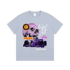 F1 Racing Skull T-Shirt Essential Cotton Street Wear Tee